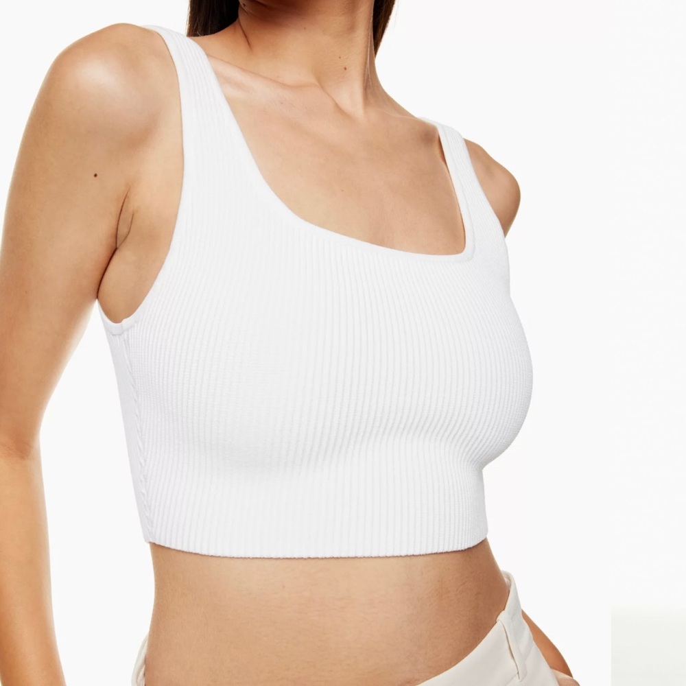 Aritzia Babaton Sculpt Knit Squareneck Cropped Tank